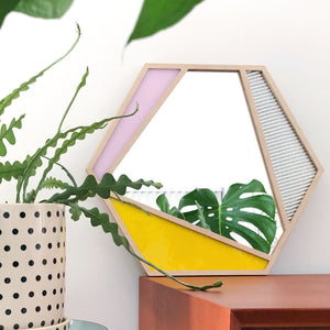 Open afbeelding in diavoorstelling &quot;HEXAGON&quot; Spiegel 60cm
