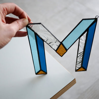 Letters in Glas - Blauw