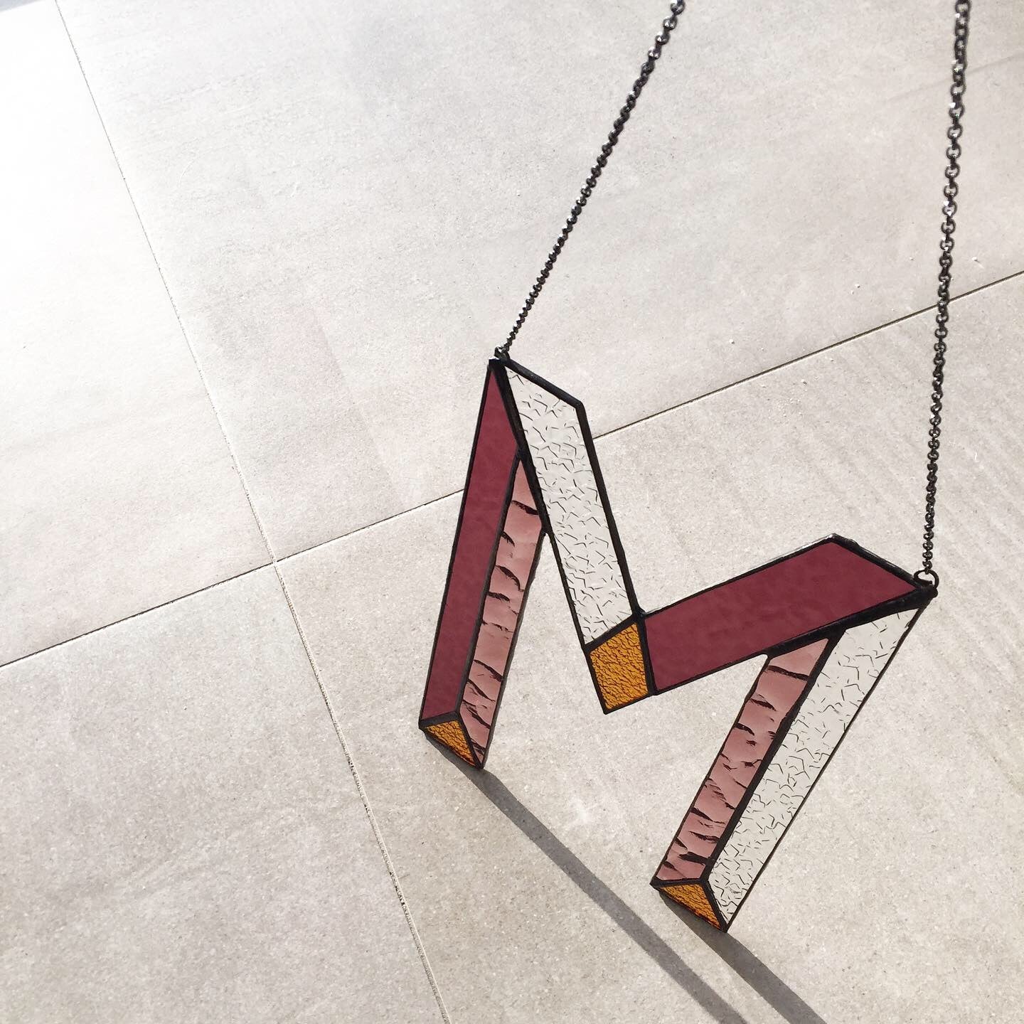 Letters in Glas - Roze