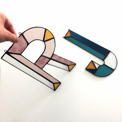 Letters in Glas - Roze
