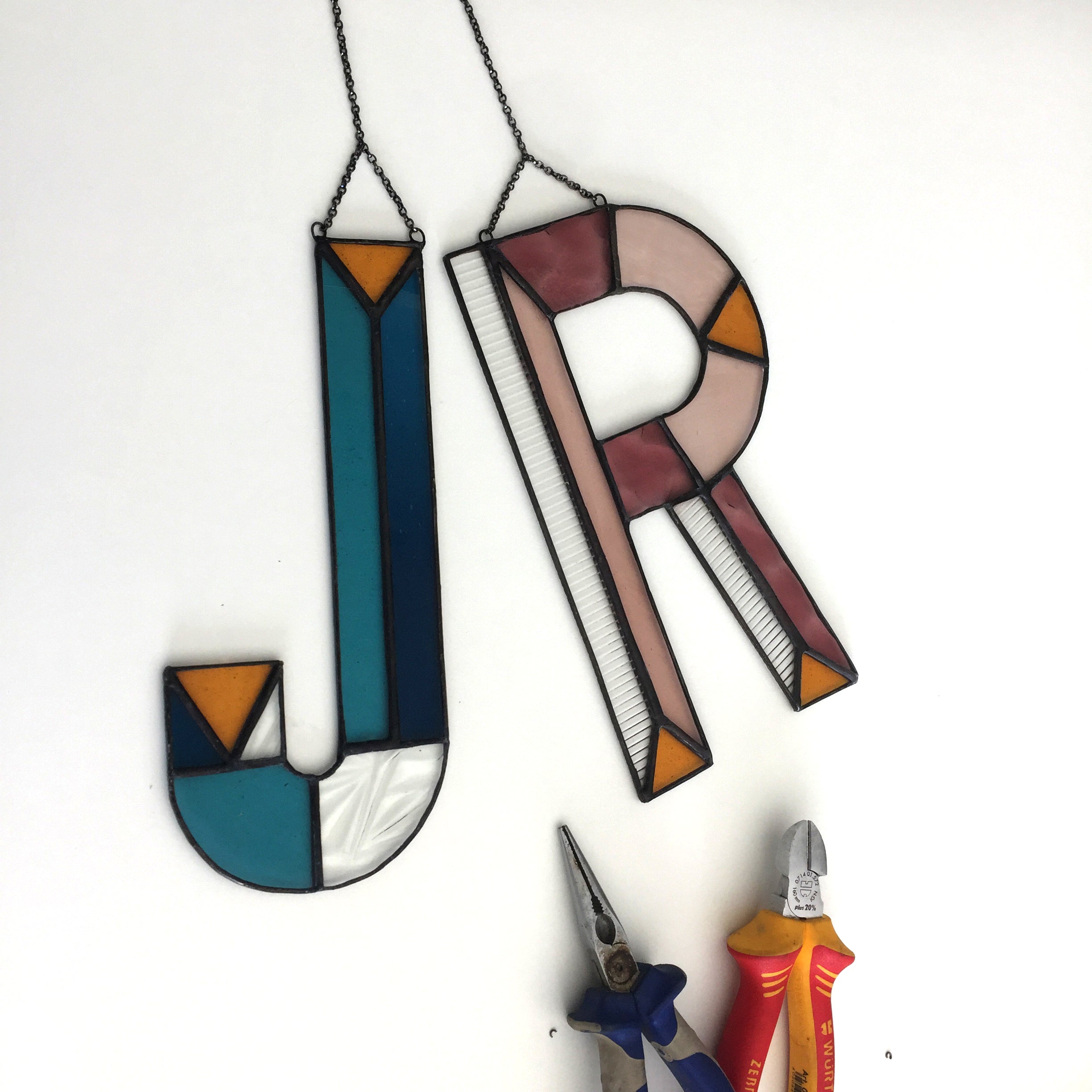 Letters in Glas - Blauw
