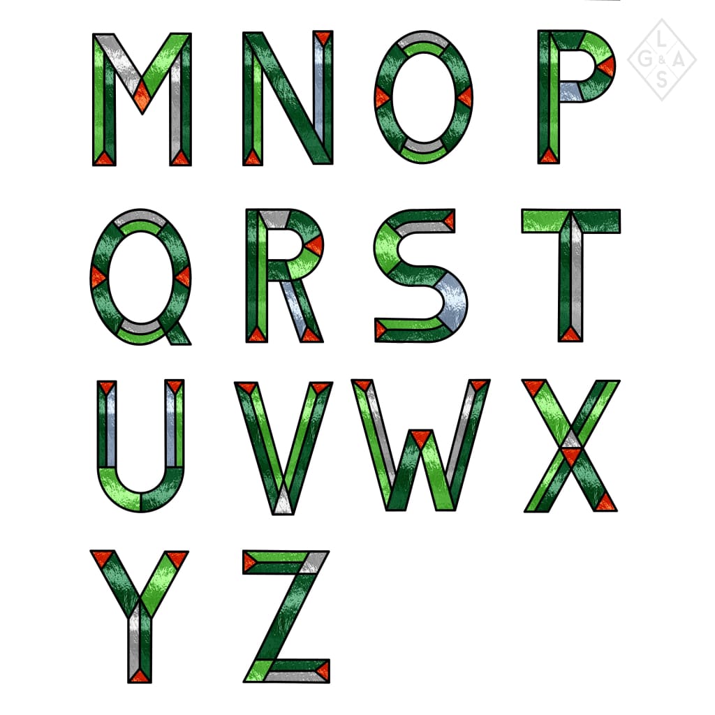 Letters In Glas - Groen - Letters