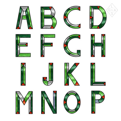 Letters In Glas - Groen - Letters