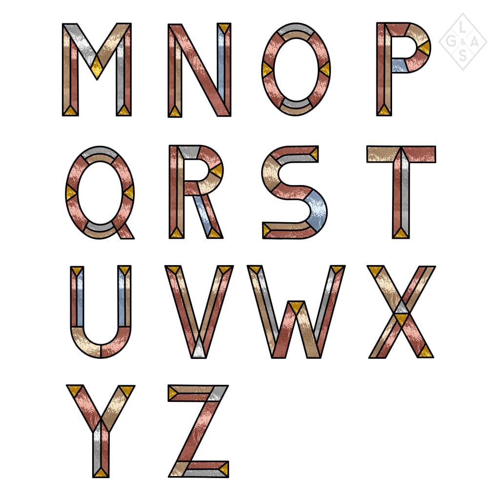 Letters In Glas - Roze - Letters